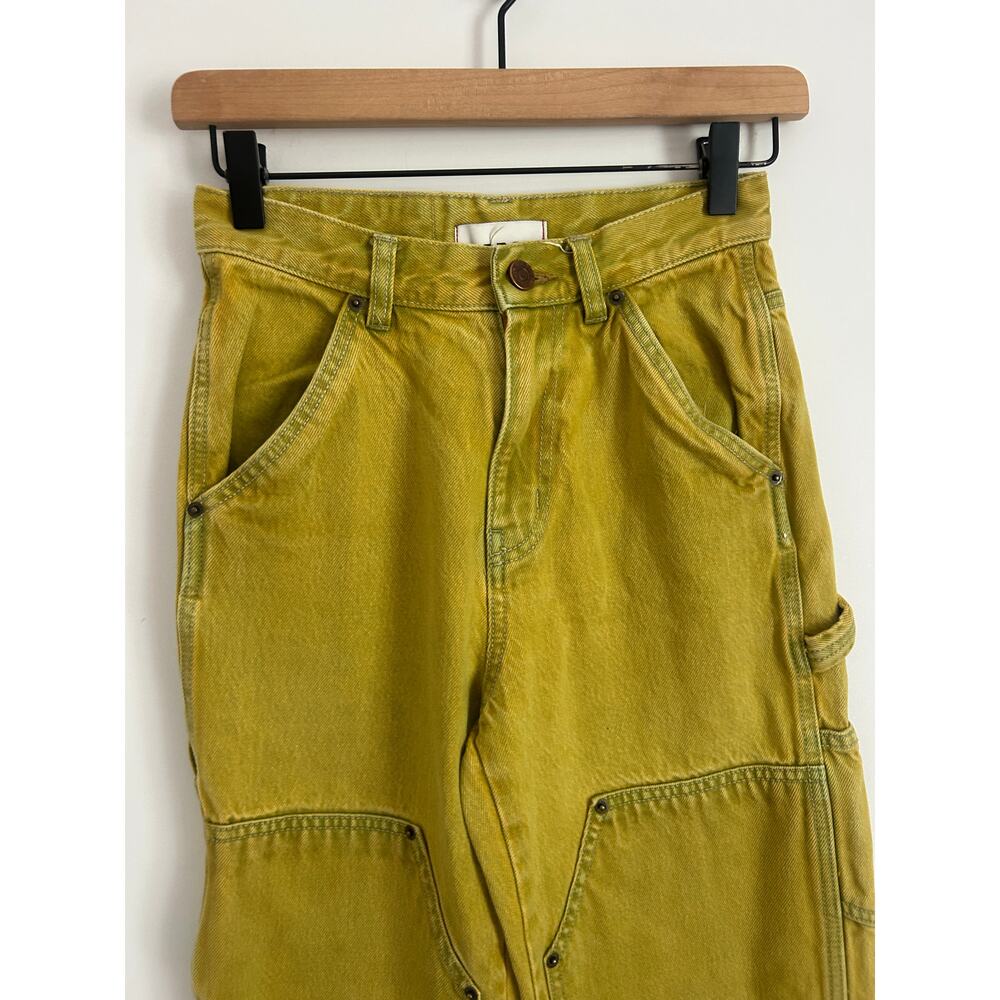 Urban Outfitters BDG High‑Rise Carpenter Yellow Denim Jeans Size 24 Relaxed Fit - Picture 4 of 8